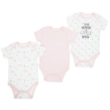 CC103-BS: Girls 3 Pack Bodysuits (NB-9 Months)